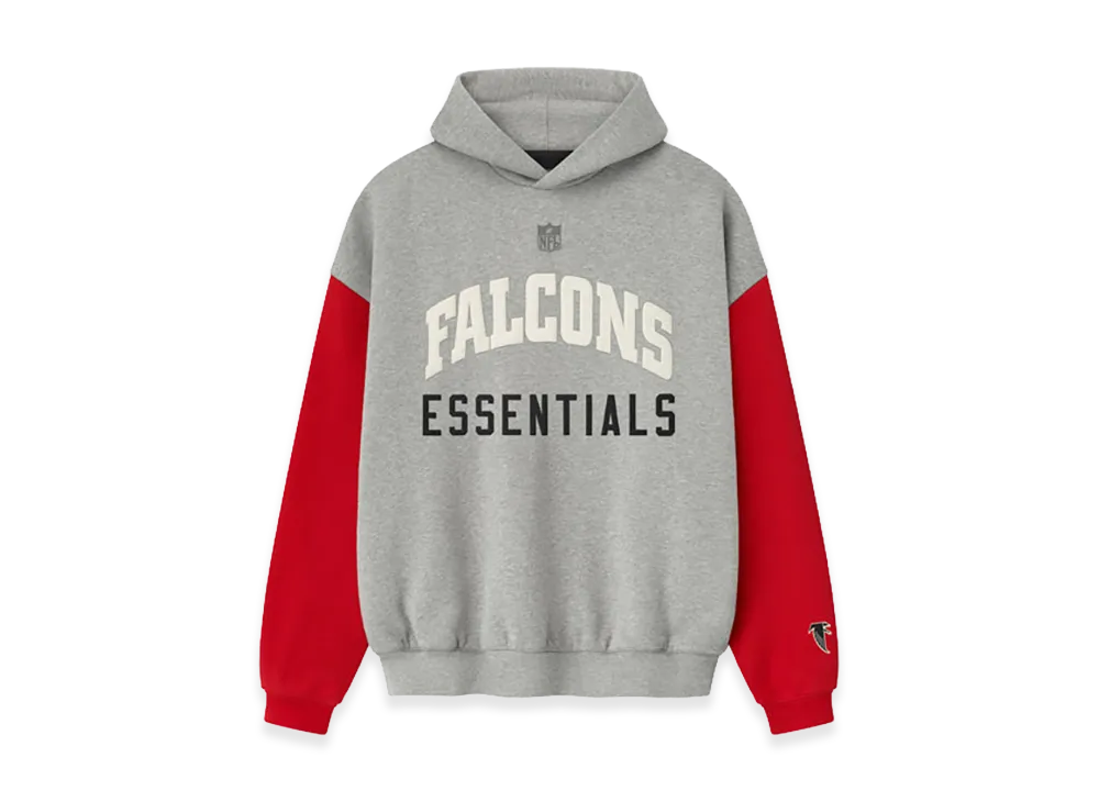 FEAR OF GOD ESSENTIALS Falcons Sport Hoodie "Concrete Heather/Red"
