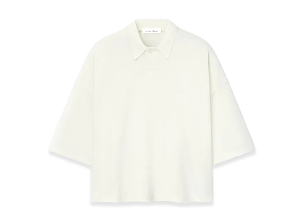 FEAR OF GOD ESSENTIALS Signature 90s Cropped Polo "Ivory"