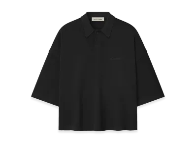 FEAR OF GOD ESSENTIALS Signature 90s Cropped Polo "Vintage Black"