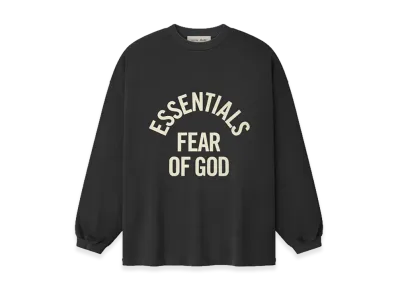 FEAR OF GOD ESSENTIALS Campus 90s Long Sleeve Tee "Faded Black"