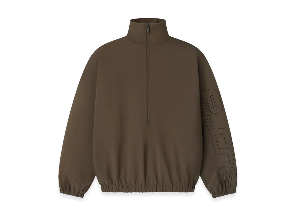 FEAR OF GOD ESSENTIALS Active Trace Half Zip Track Jacket "Brown"