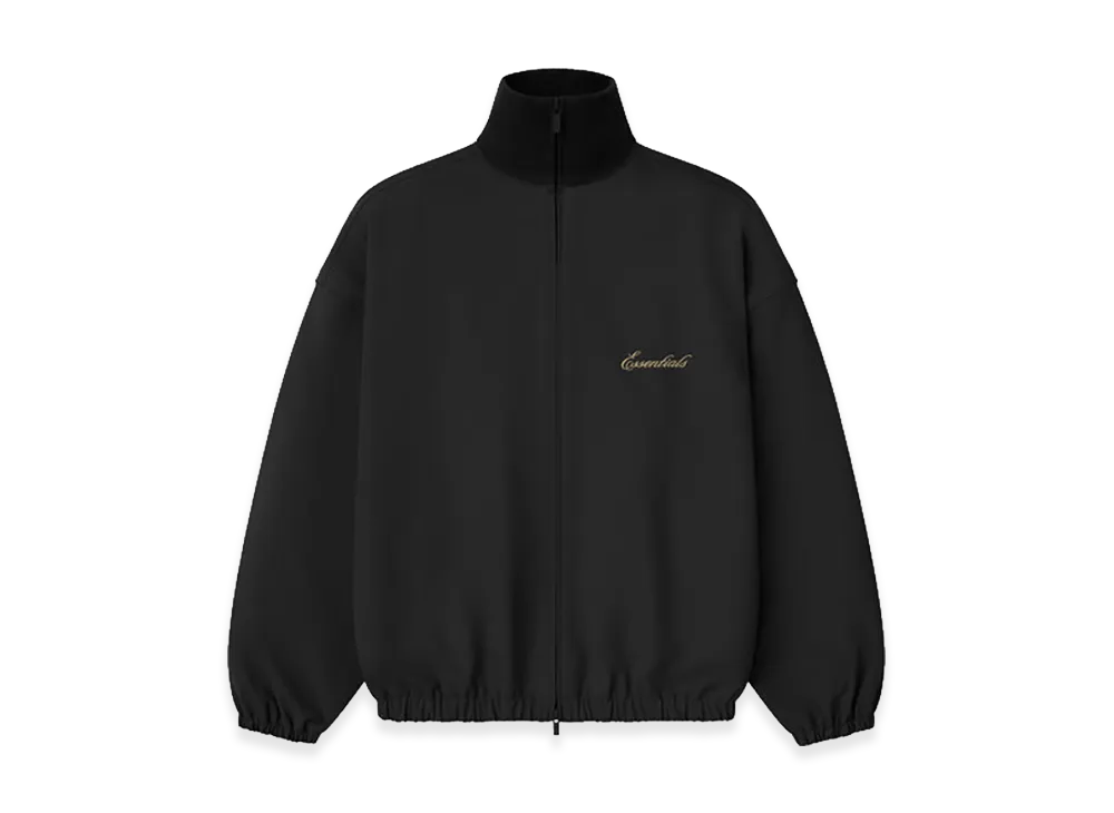 FEAR OF GOD ESSENTIALS Signature Full Zip Track Jacket "Vintage Black"