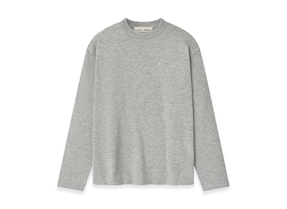 FEAR OF GOD ESSENTIALS Women's Classic Knit Long Sleeve Tee "Concrete Heather"