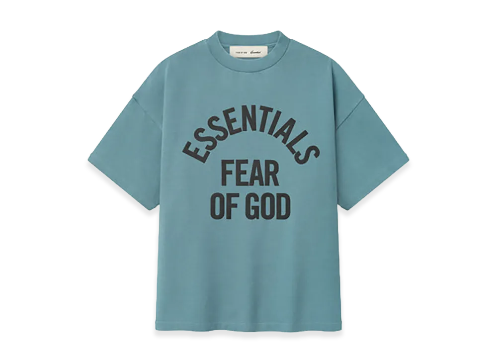 FEAR OF GOD ESSENTIALS Kids Campus 90s Short Sleeve Tee "Faded Coastal"
