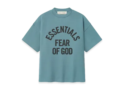 FEAR OF GOD ESSENTIALS Kids Campus 90s Short Sleeve Tee "Faded Coastal"