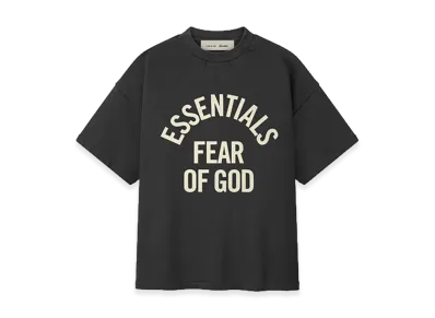 FEAR OF GOD ESSENTIALS Kids Campus 90s Short Sleeve Tee "Faded Black"