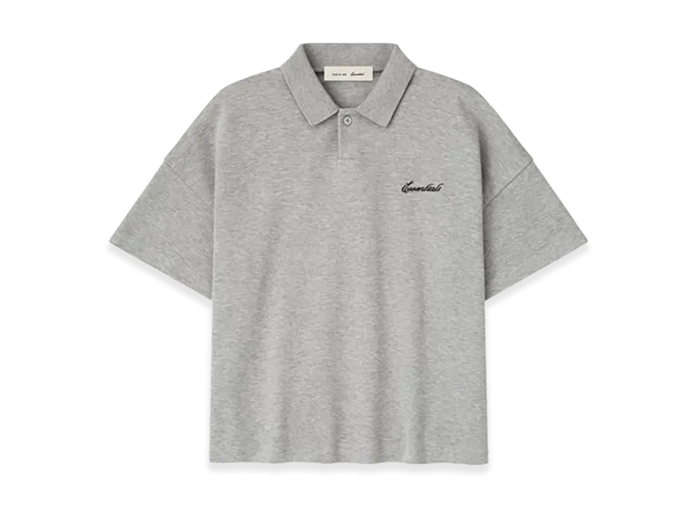 FEAR OF GOD ESSENTIALS Kids Signature Classic Polo "Concrete Heather"