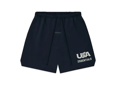 FEAR OF GOD ESSENTIALS USA Baseball Jersey Sweatshort "Dark Sapphire"