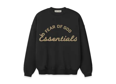FEAR OF GOD ESSENTIALS Training 90s Crewneck Sweatwshirt "Faded Black"