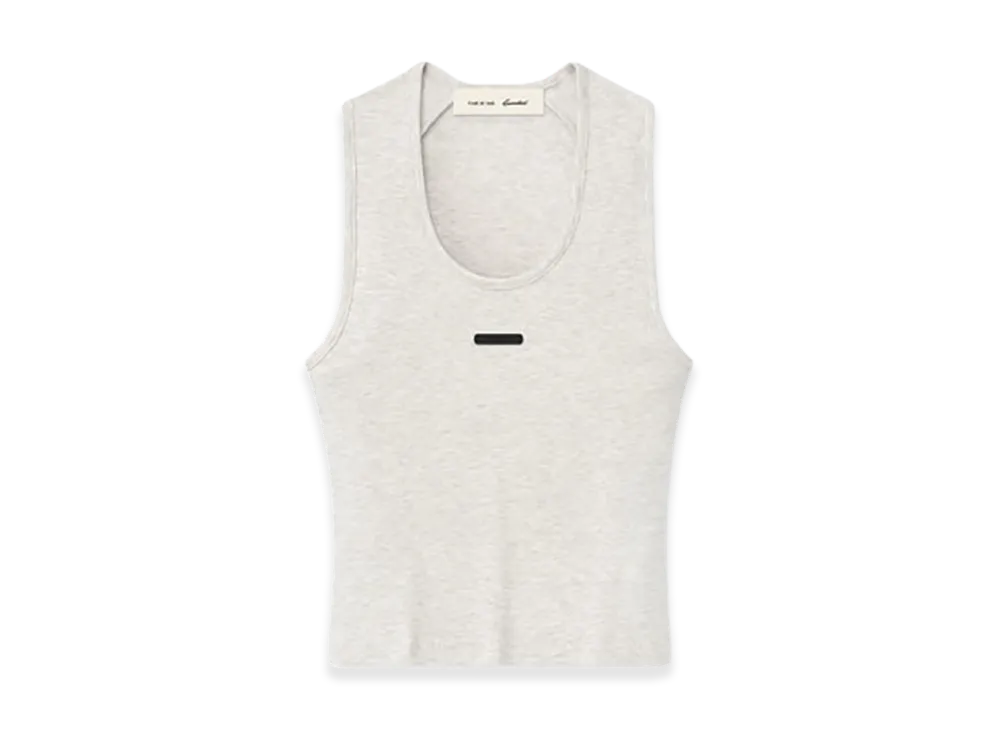 FEAR OF GOD ESSENTIALS Women's Rib Fitted Tank "Oatmeal Heather"