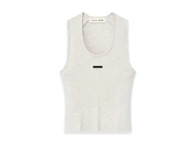 FEAR OF GOD ESSENTIALS Women's Rib Fitted Tank "Oatmeal Heather"