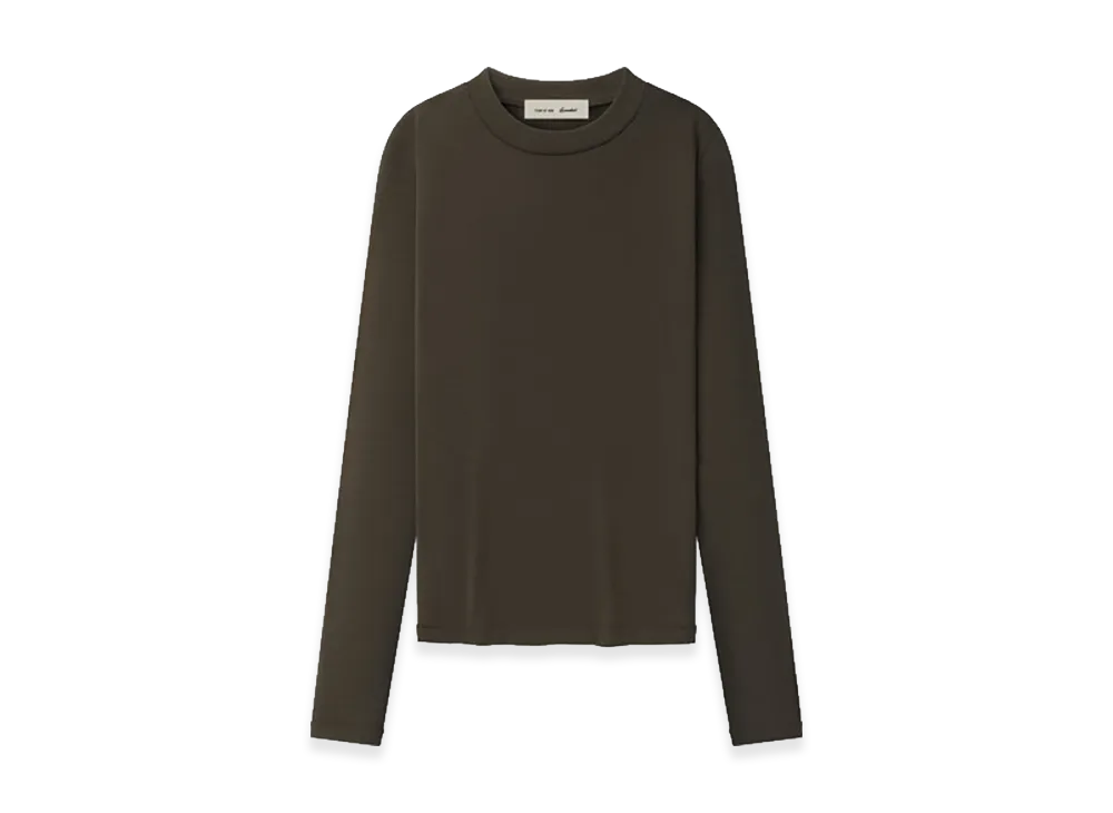 FEAR OF GOD ESSENTIALS Women's Rib Fitted Long Sleeve Tee "Brown"