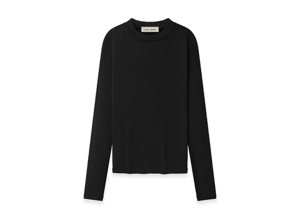 FEAR OF GOD ESSENTIALS Women's Rib Fitted Long Sleeve Tee "Vintage Black"