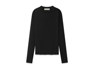 FEAR OF GOD ESSENTIALS Women's Rib Fitted Long Sleeve Tee "Vintage Black"