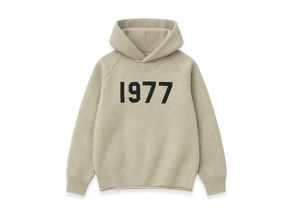 FEAR OF GOD ESSENTIALS 1977 Knit Hoodie "Wheat"