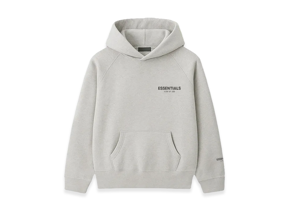 FEAR OF GOD ESSENTIALS One Point Logo Hoodie "Light Oatmeal"