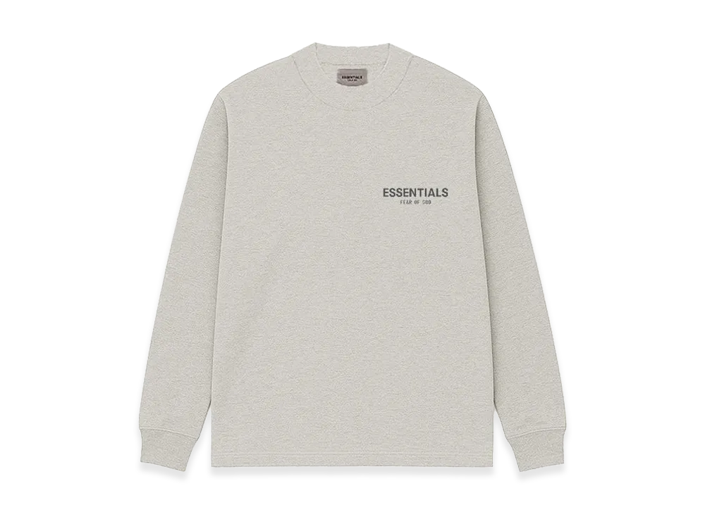 FEAR OF GOD ESSENTIALS Point Logo L/S T-Shirt "Light Oatmeal"