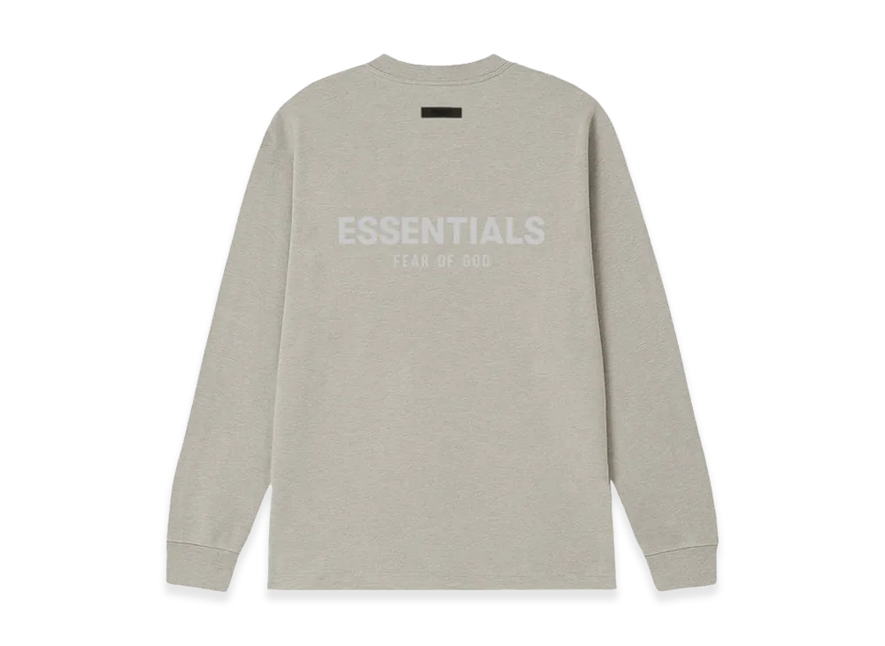 FEAR OF GOD ESSENTIALS Back Silicon Logo L/S T-Shirt "Dark Oatmeal"