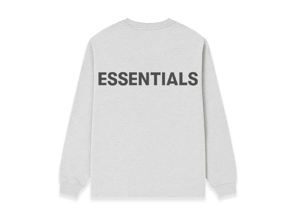 FEAR OF GOD ESSENTIALS Reflector Logo L/S T-Shirt "Light Grey"