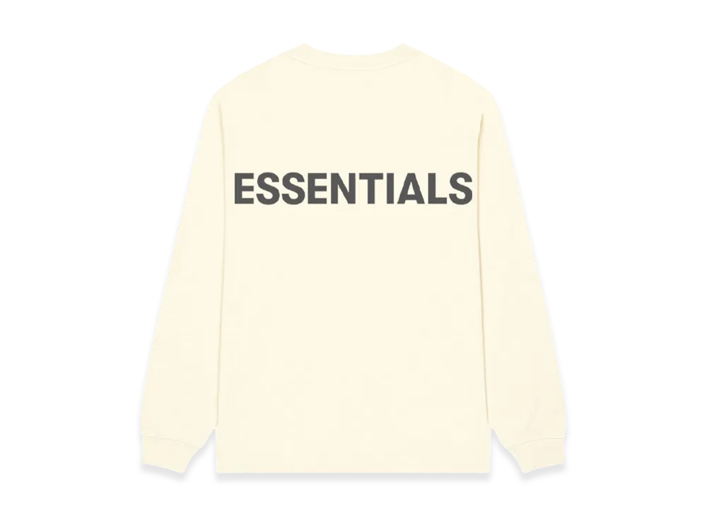 FEAR OF GOD ESSENTIALS Reflector Logo L/S T-Shirt "Cream"