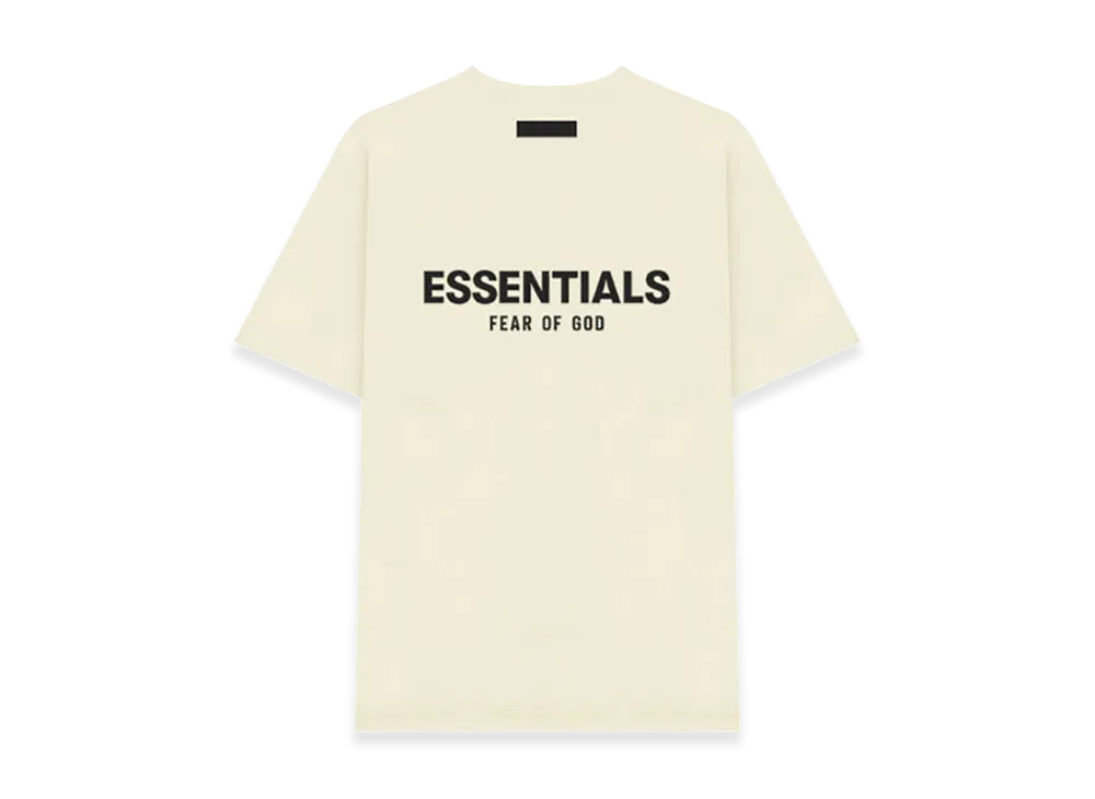 FEAR OF GOD ESSENTIALS Silicone Back Logo Short Sleeve T-Shirt "Cream"