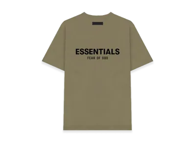 FEAR OF GOD ESSENTIALS Silicone Back Logo Short Sleeve T-Shirt "Taupe"