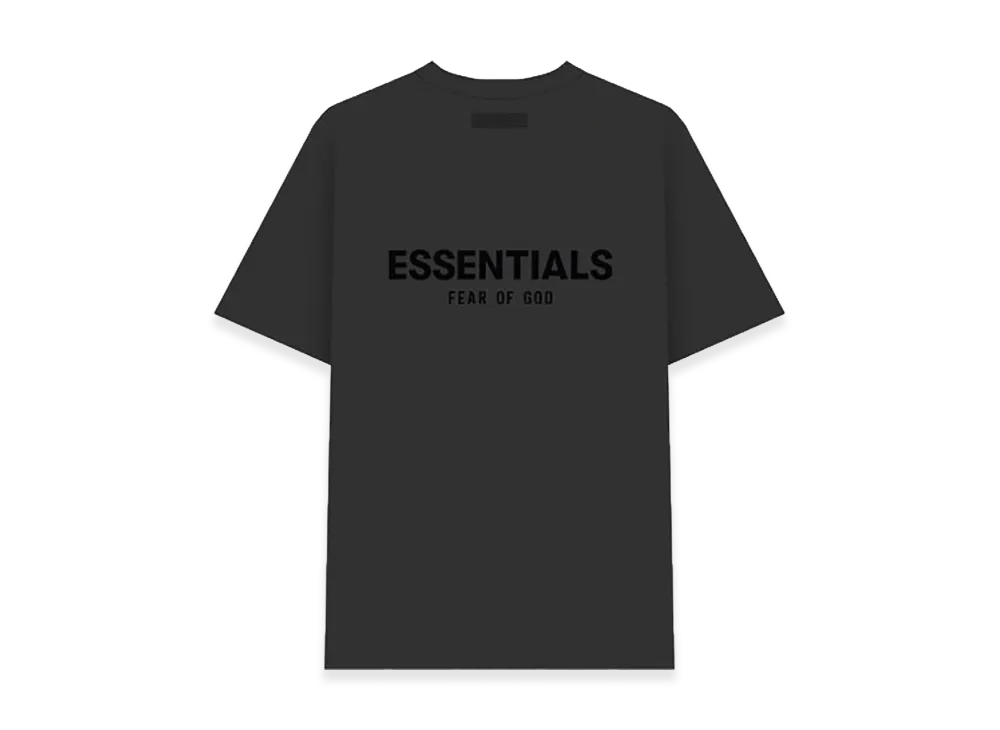 FEAR OF GOD ESSENTIALS Silicone Back Logo Short Sleeve T-Shirt "Black"