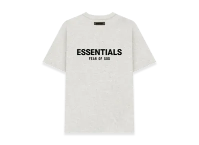 FEAR OF GOD ESSENTIALS Silicone Back Logo Short Sleeve T-Shirt "Light Oatmeal"