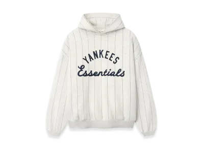 FEAR OF GOD x MLB Yankees Sport Hoodie "Oatmeal Heather W Dark Sapphire Pinstripes"