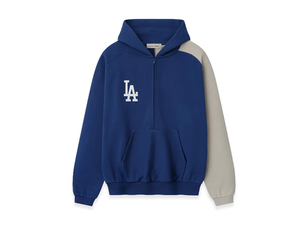 FEAR OF GOD x MLB Dodgers Raglan Half Zip Sport Hoodie "Estate Blue Seal"