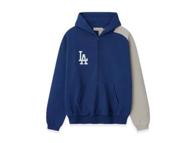 FEAR OF GOD x MLB Dodgers Raglan Half Zip Sport Hoodie "Estate Blue Seal"