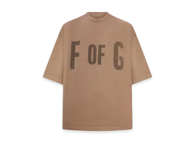 FEAR OF GOD Over "F OF G" Cotton T-Shirt "Beige"