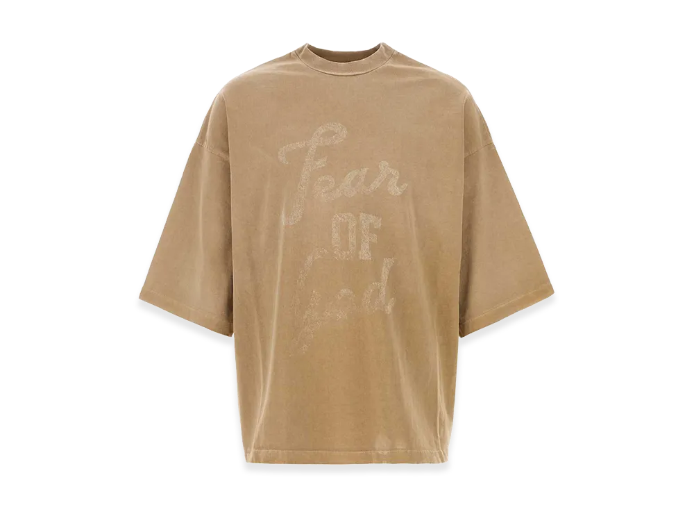 FEAR OF GOD Cotton Oversize T-Shirt "Biscuit/Camel"