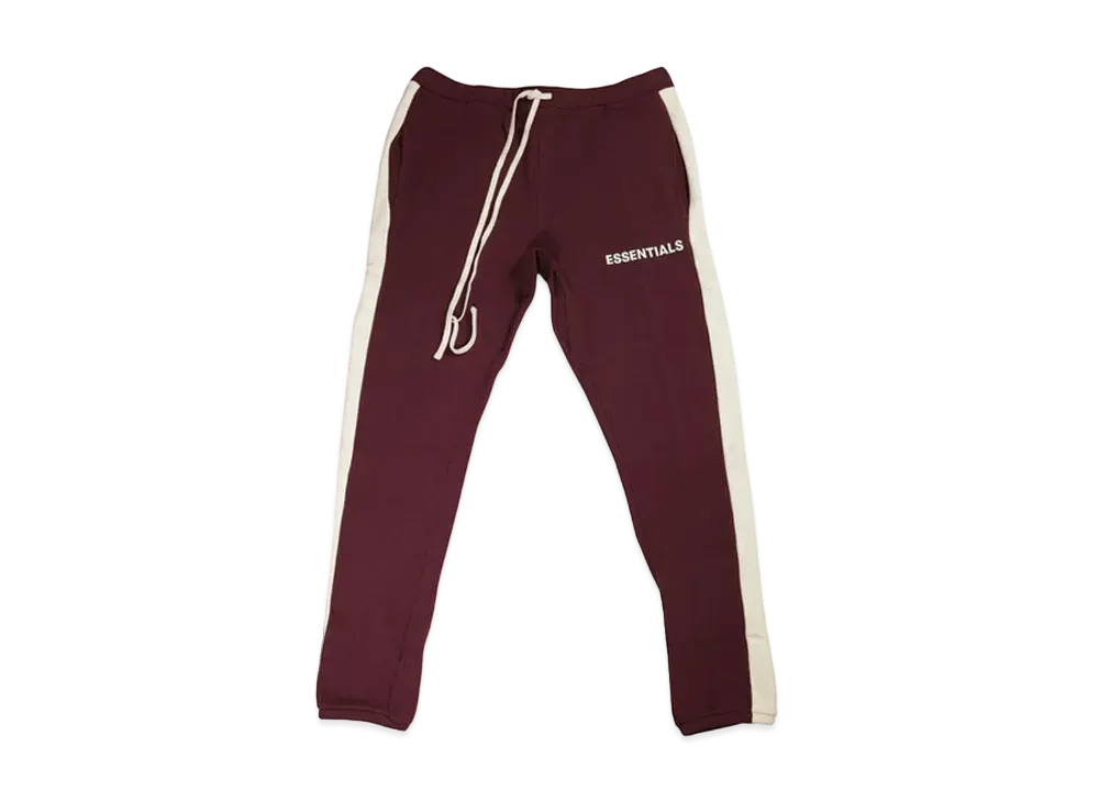 FEAR OF GOD Essentials Side Stripe Sweatpants "Burgundy"