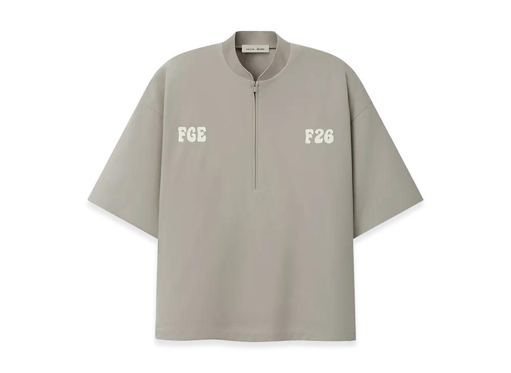FEAR OF GOD ESSENTIALS Half Zip Baseball Shirt "Seal"