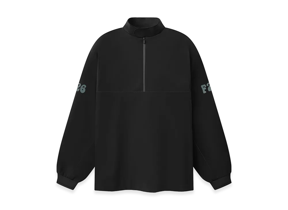 FEAR OF GOD ESSENTIALS Half Zip Track Jacket "Vintage Black"