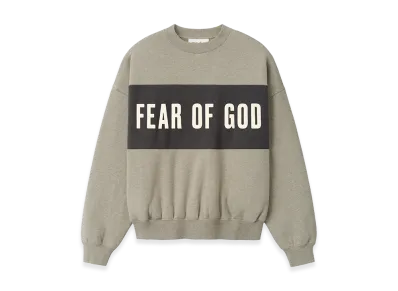 FEAR OF GOD ESSENTIALS Cropped Relaxed Panelled Sweatshirt "Seal Heather/Iron Grey"