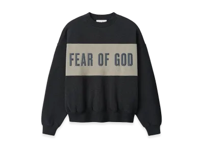 FEAR OF GOD ESSENTIALS Cropped Relaxed Panelled Sweatshirt "Iron Grey Heather/Seal Heather"