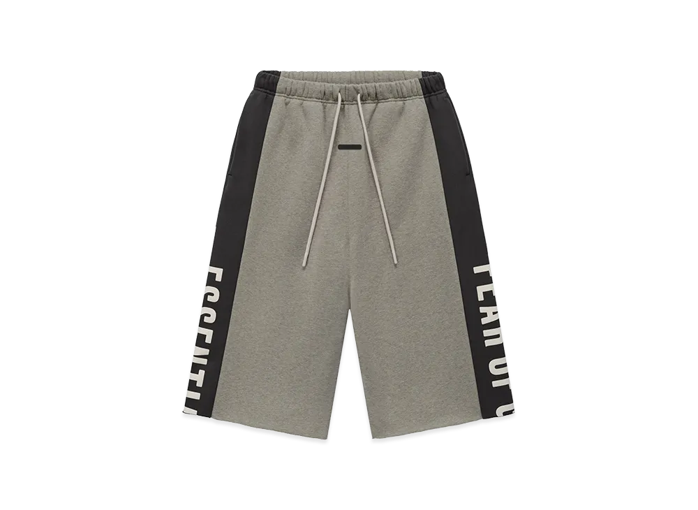 FEAR OF GOD ESSENTIALS Panelled Raw Cut Off Sweatpant "Seal Heather/Iron Grey"