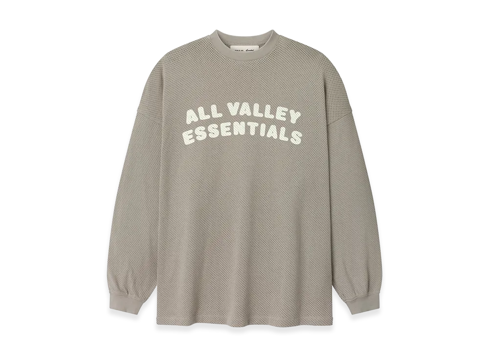 FEAR OF GOD ESSENTIALS Sport Mesh Merch Long Sleeve Tee "Seal"