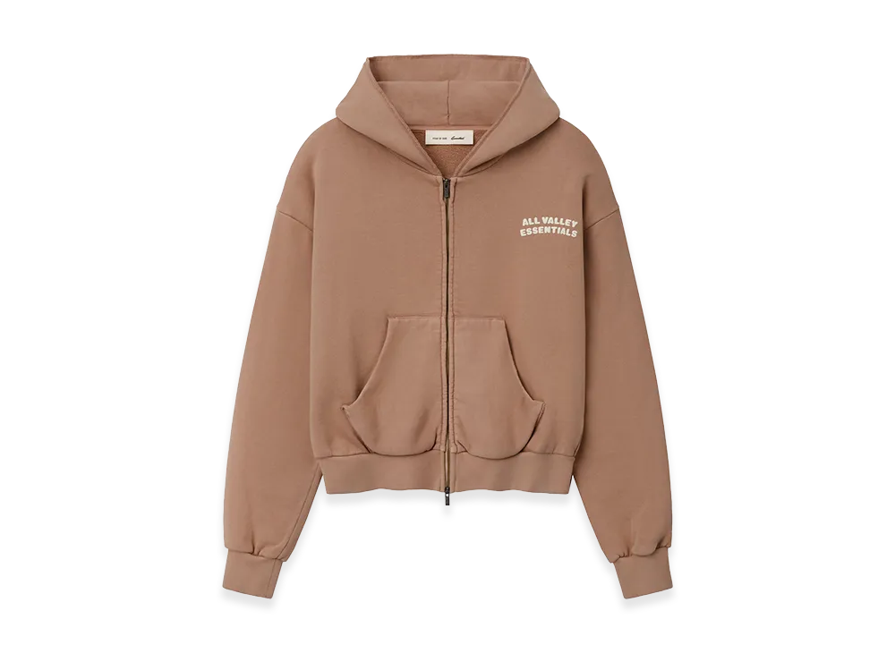 FEAR OF GOD ESSENTIALS Women's 90s Full Zip Hoodie Classic Fit "Washed Ginger"