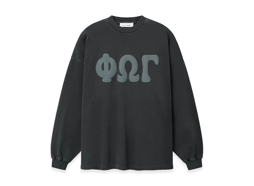 FEAR OF GOD ESSENTIALS Heavy Jersey Merch Long Sleeve Tee "Washed Iron Grey"