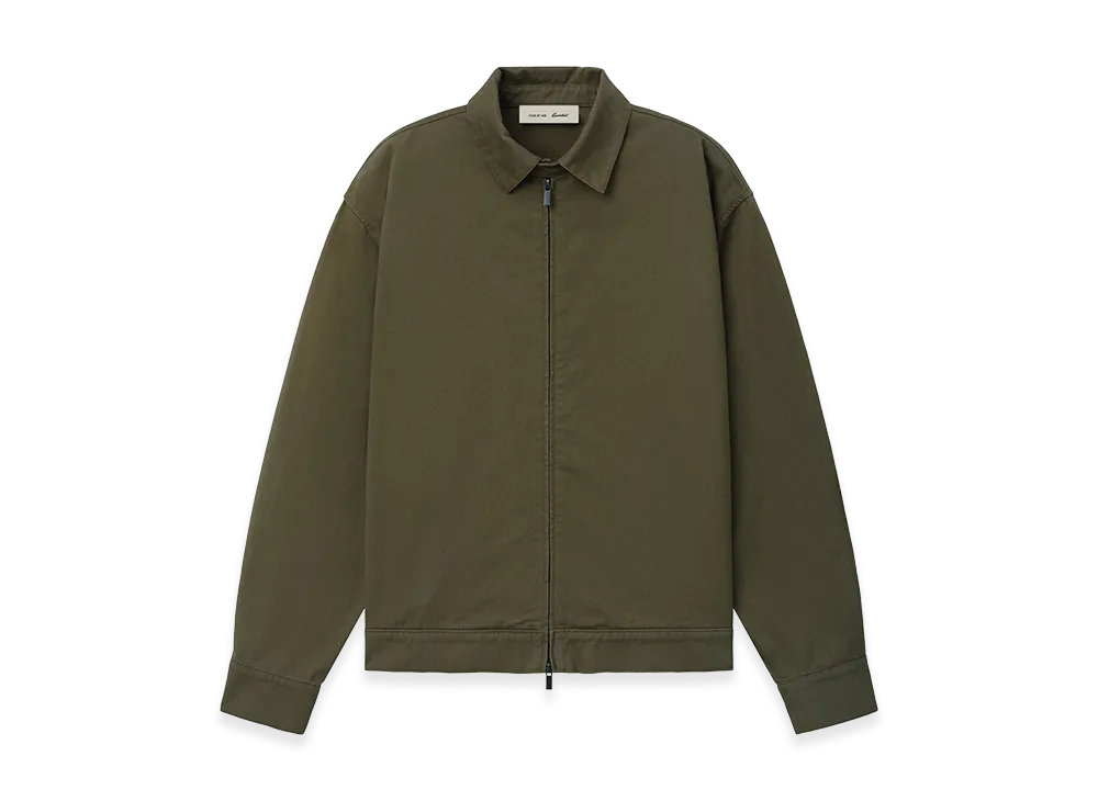 FEAR OF GOD ESSENTIALS Cotton Twill Work Jacket "Moss"