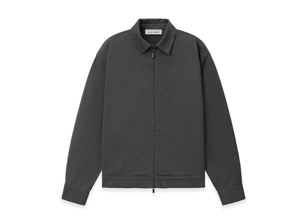 FEAR OF GOD ESSENTIALS Cotton Twill Work Jacket "Iron Grey"
