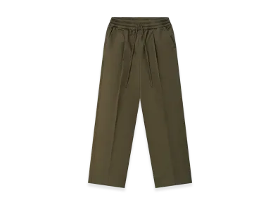 FEAR OF GOD ESSENTIALS Cotton Twill Pleat Front Drawstring Pant "Moss"