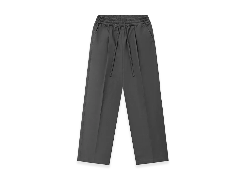 FEAR OF GOD ESSENTIALS Cotton Twill Pleat Front Drawstring Pant "Iron Grey"