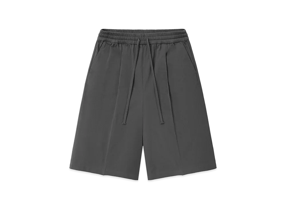 FEAR OF GOD ESSENTIALS Cotton Twill Relaxed Drawstring Short "Iron Grey"
