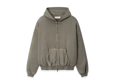 FEAR OF GOD ESSENTIALS 90s Zip-Up Hoodie "Washed Seal"