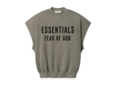 FEAR OF GOD ESSENTIALS Relaxed Fleece Cutoff Sweatshirt "Washed Seal"