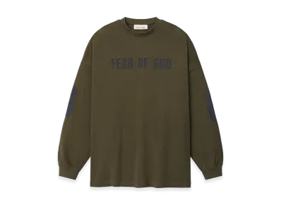 FEAR OF GOD ESSENTIALS Sport Mesh Merch Long Sleeve Tee "Moss"